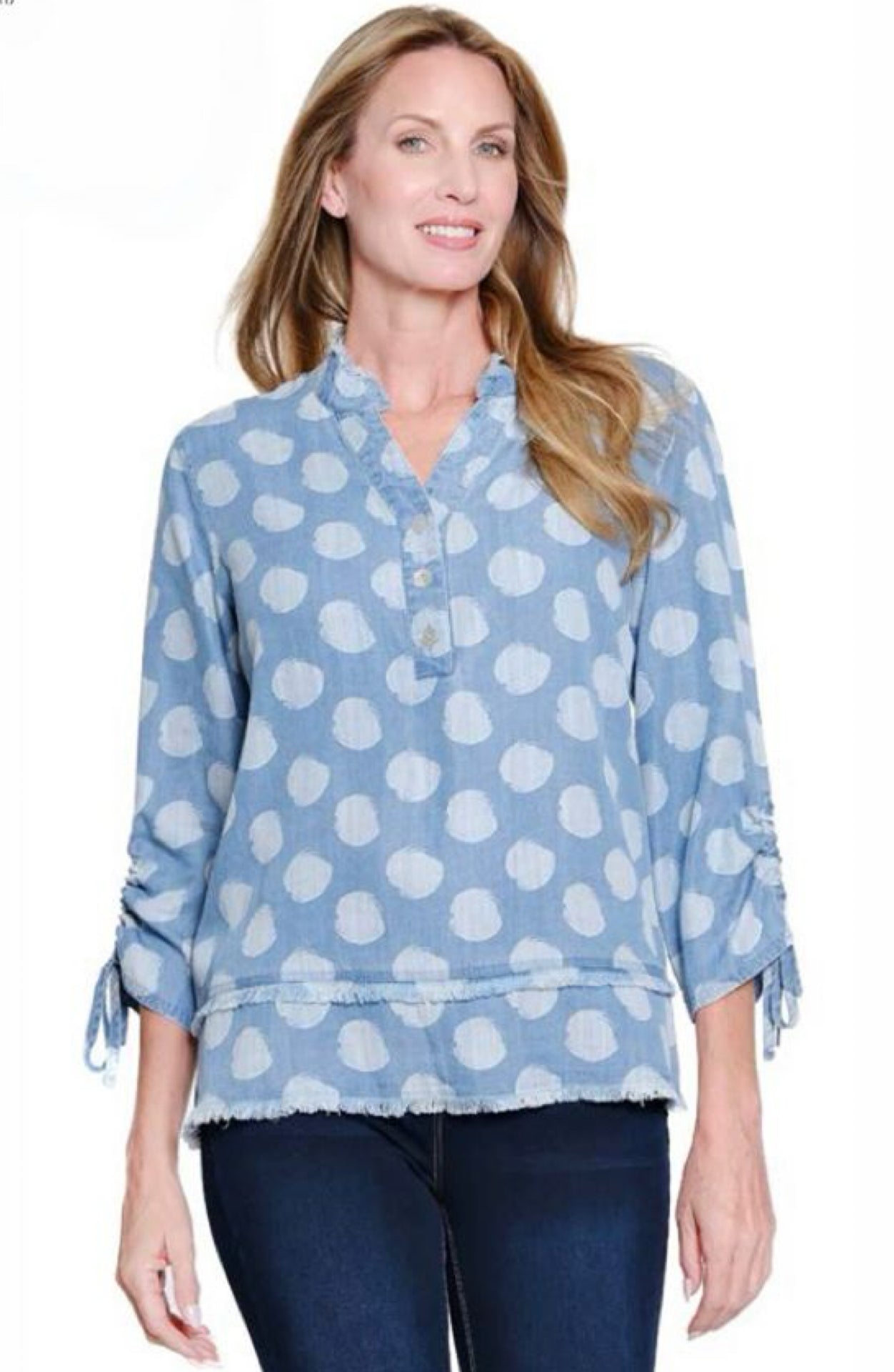 Multiples Pull On Polka Dot Top