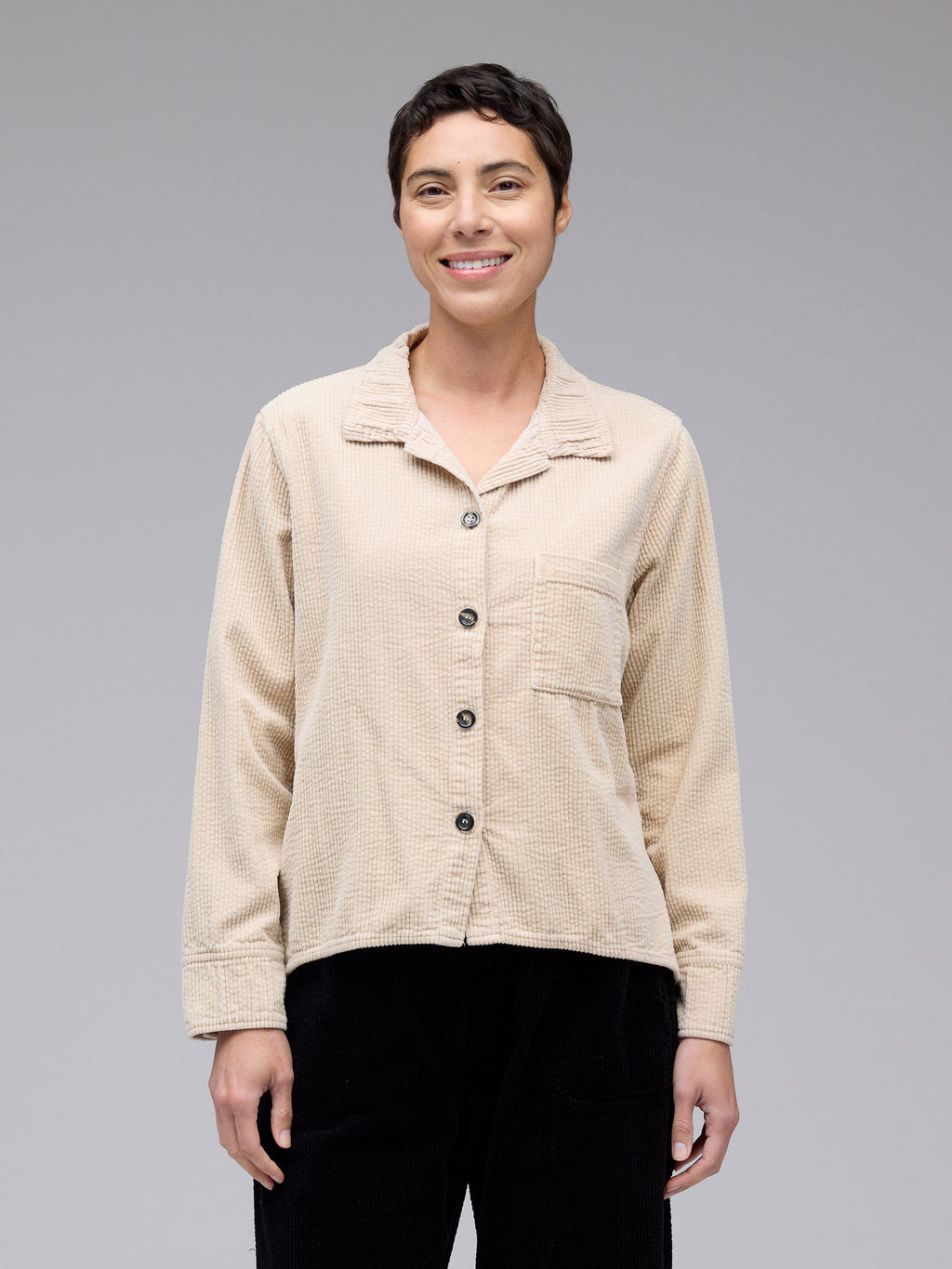 Cut Loose Moonbeam Lux Cord Cropped Jacket