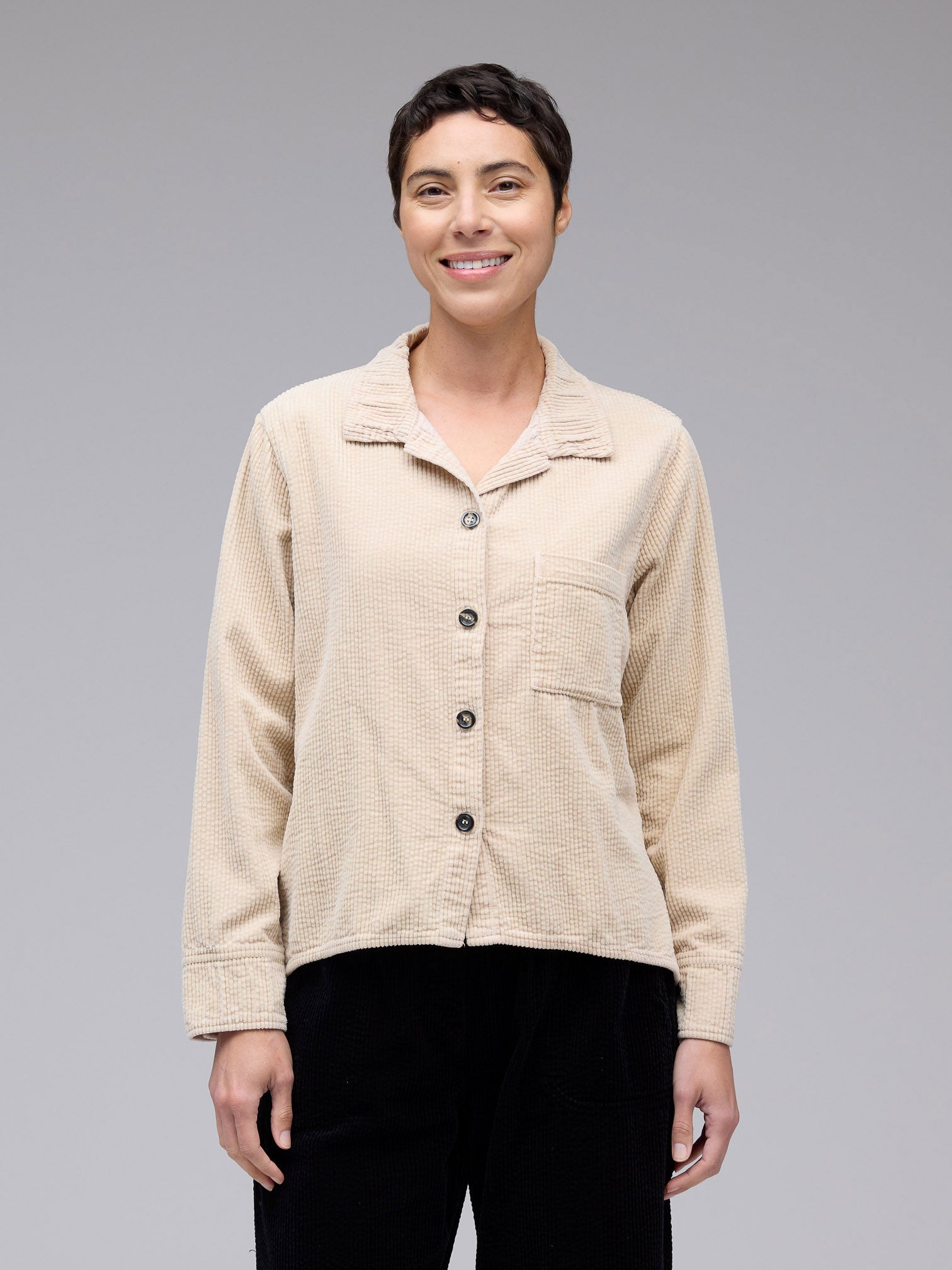 Cut Loose Moonbeam Lux Cord Cropped Jacket