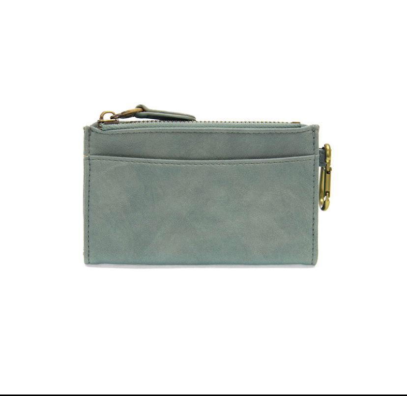 Joy Bobbie Bifold Wallet with carabiner in Light Denim