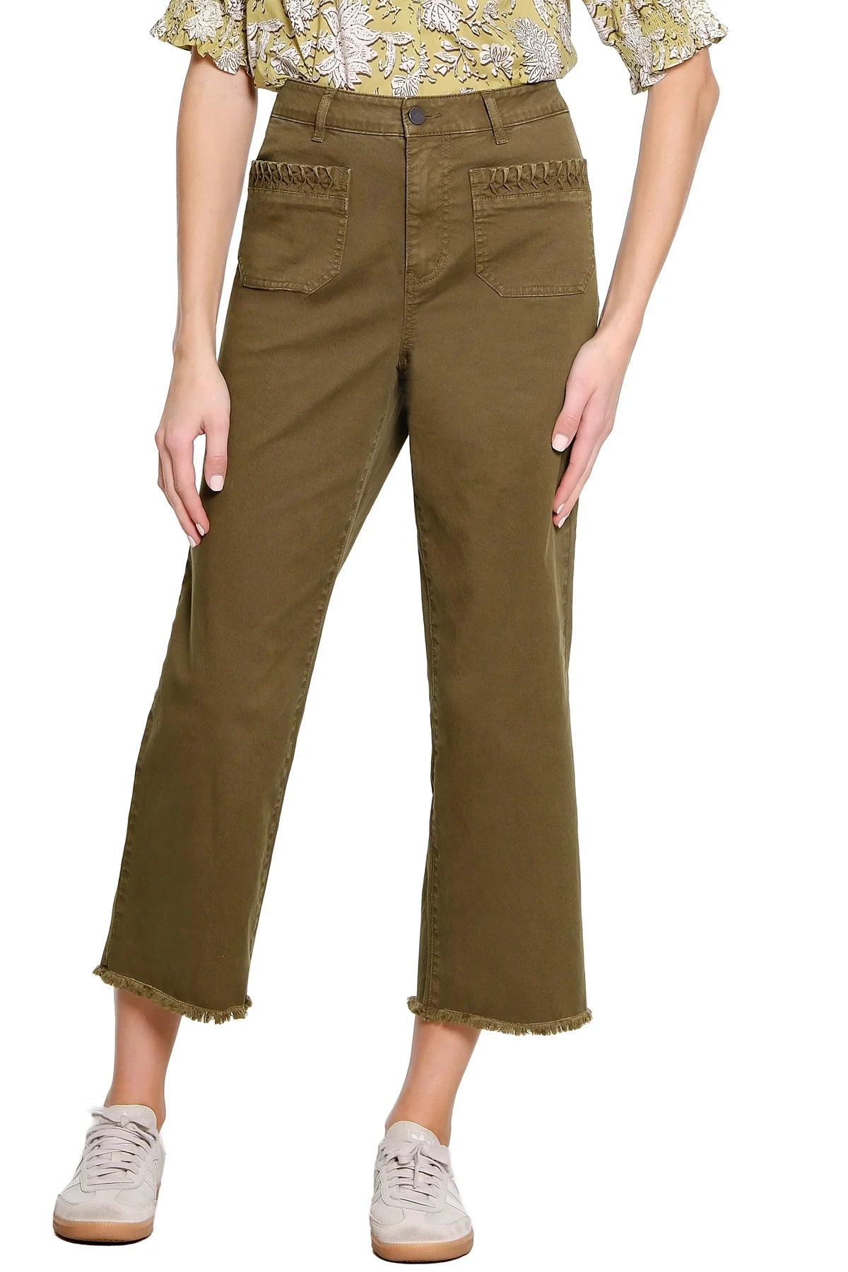 Tru Luxe Dark Olive Patch Pocket Jean
