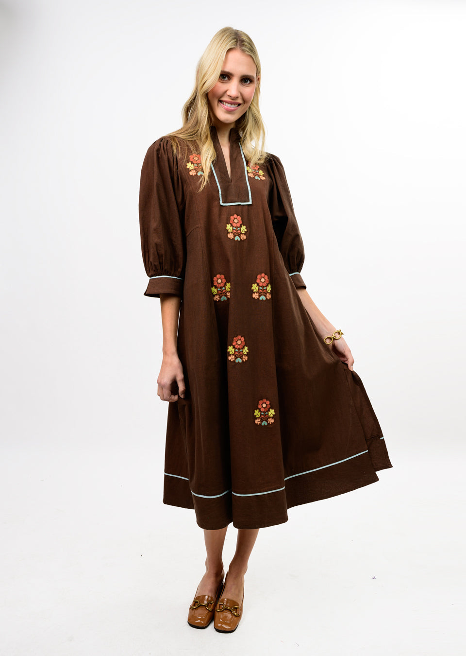 Uncle Frank Brown Floral Dress