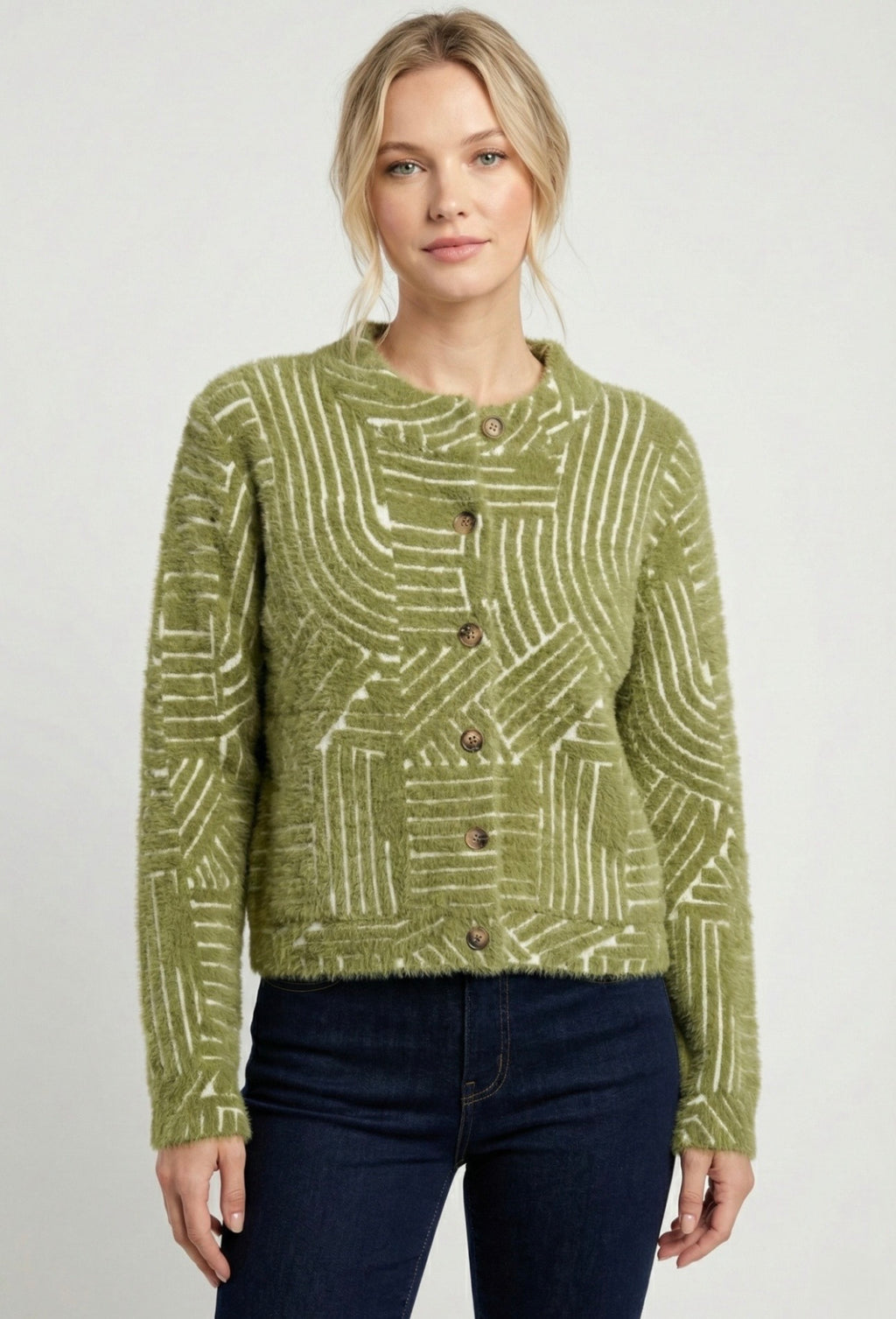 APNY Green Sweater Jacket