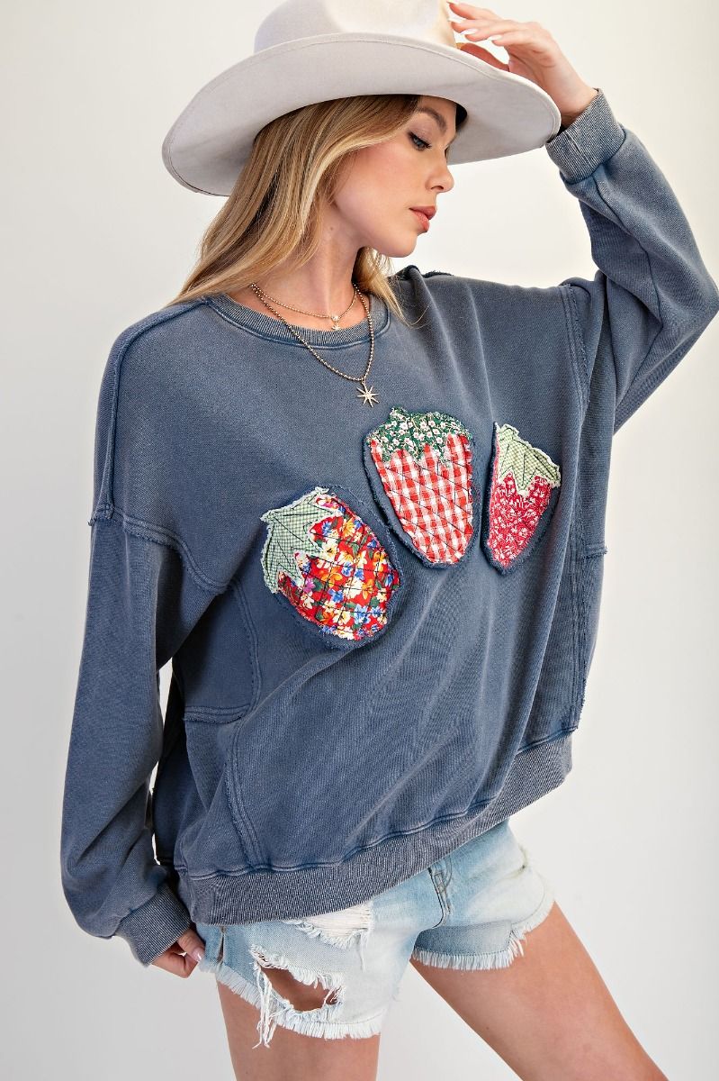 Strawberry Patch Front sweatshirt