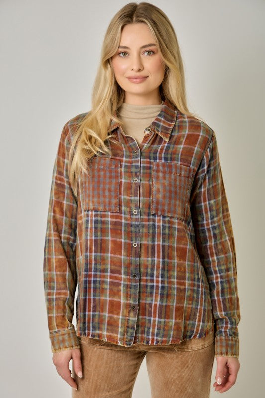 Gingham Plaid Shirt