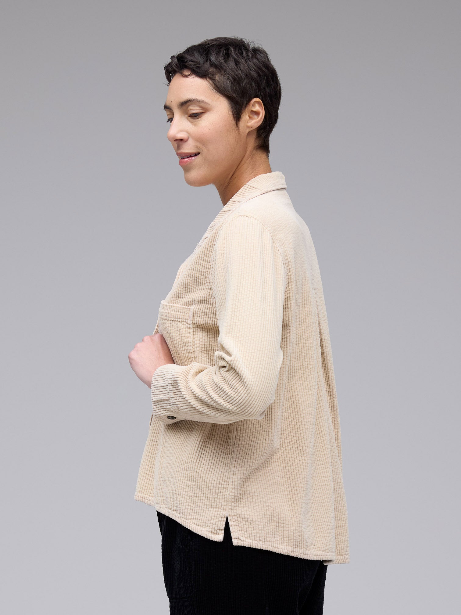 Cut Loose Moonbeam Lux Cord Cropped Jacket