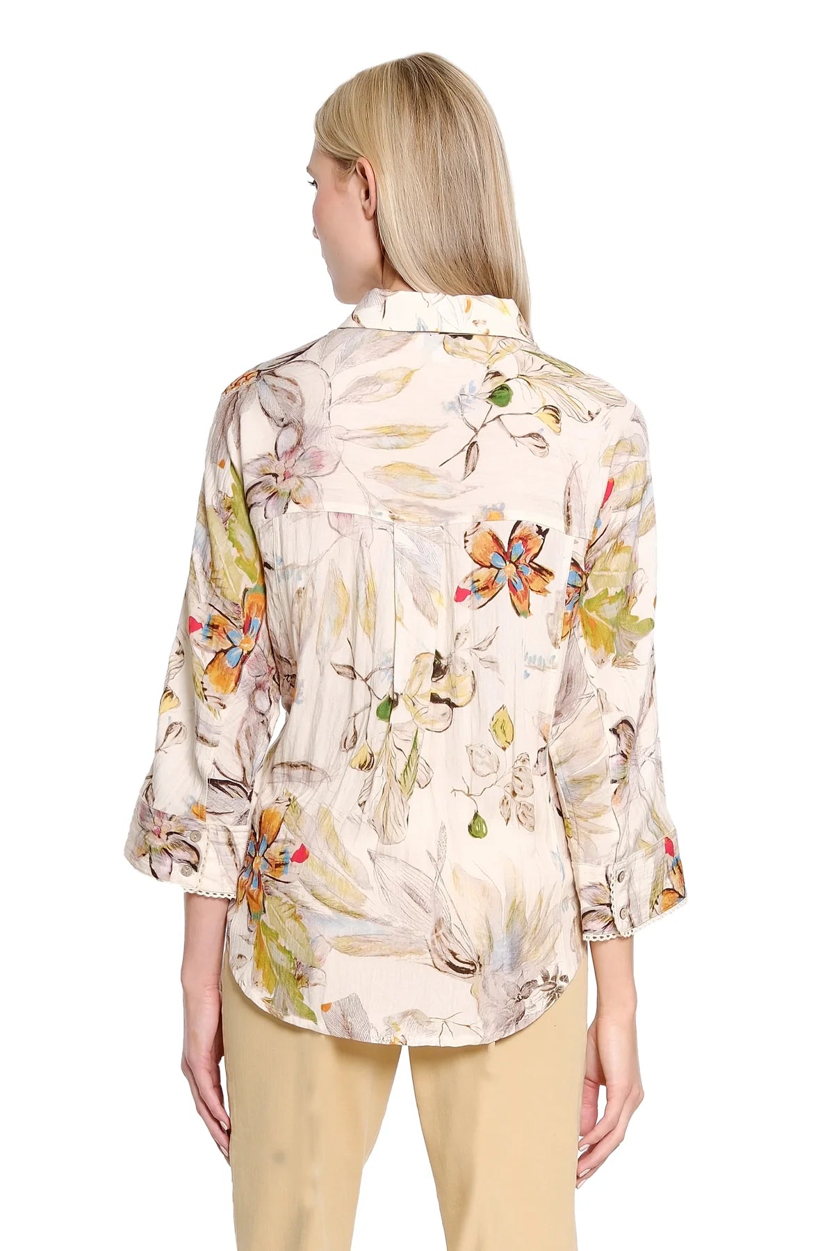 Tru Luxe Floral Button Up Top