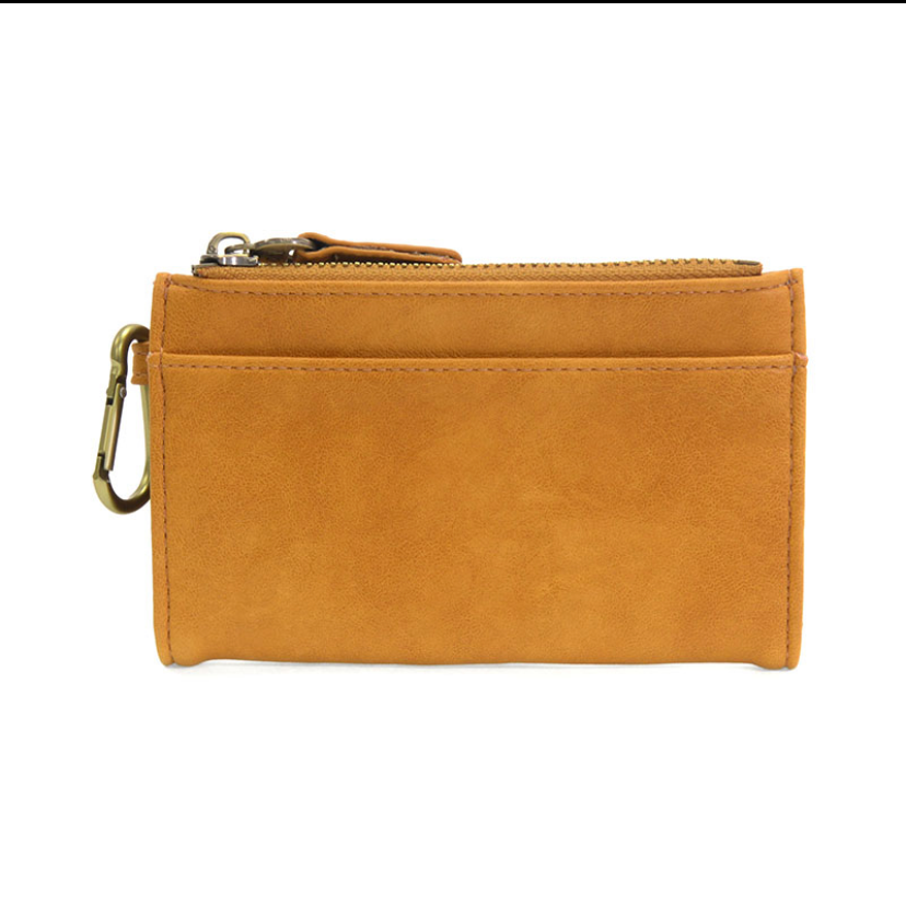 Joy Bobbie Bifold Wallet with carabiner in Honey