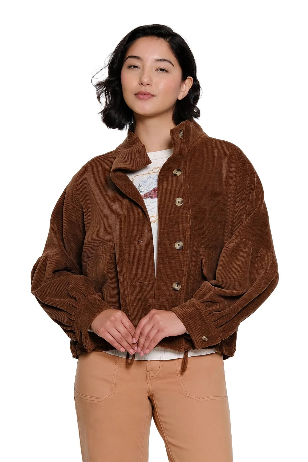 Tru Luxe Chocolate Corduroy Jacket