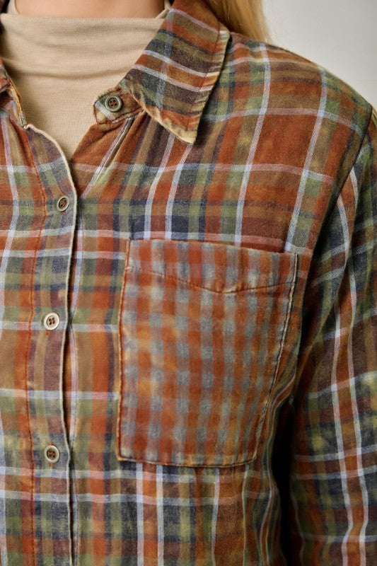 Gingham Plaid Shirt
