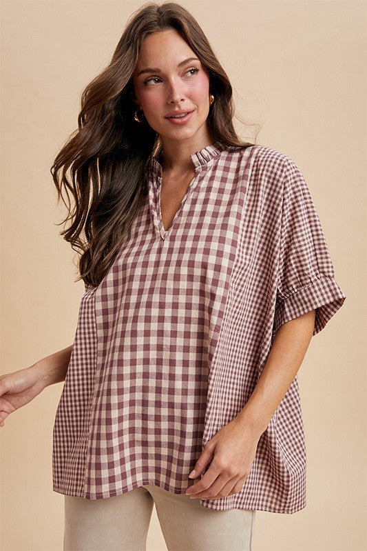 Double Gingham Top