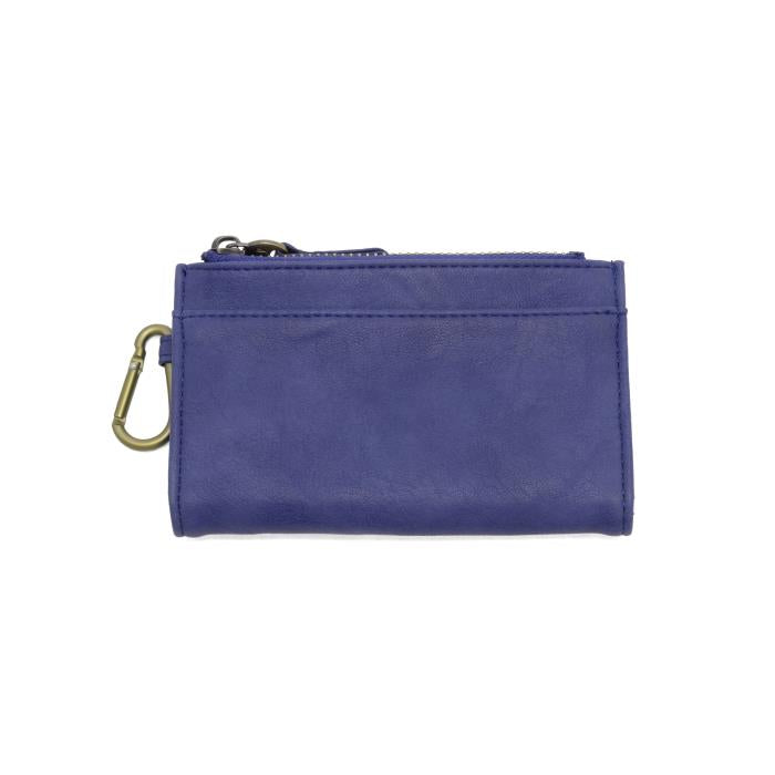 Joy Bobbie Bifold Wallet with Carabiner in Cobalt