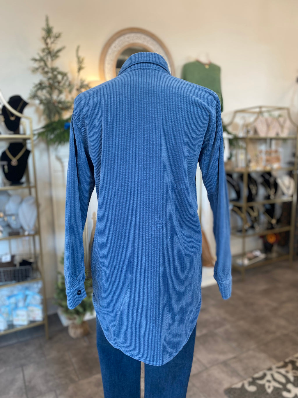 Cut Loose Lux Cord Shirt in Tidal