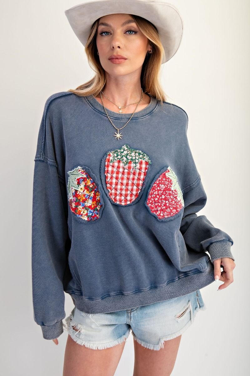 Strawberry Patch Front sweatshirt