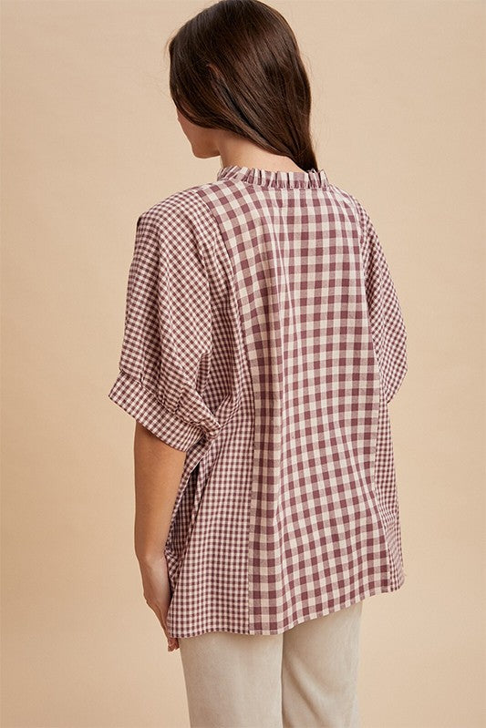 Double Gingham Top