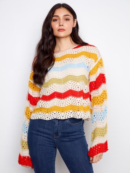 Charlie B Crochet Top