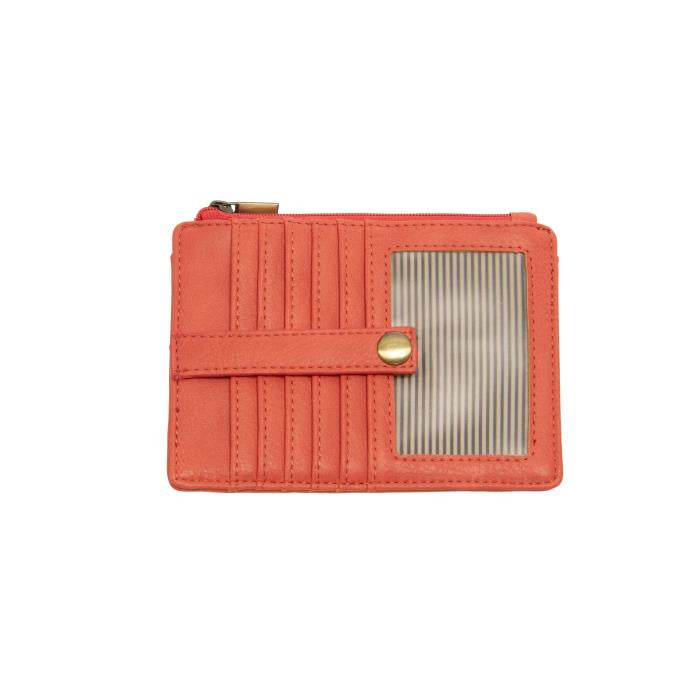 Joy Penny Mini Travel Wallet in Living Coral