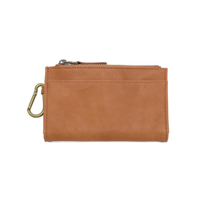 Joy Bobbie Bifold Wallet with carabiner in Tawny