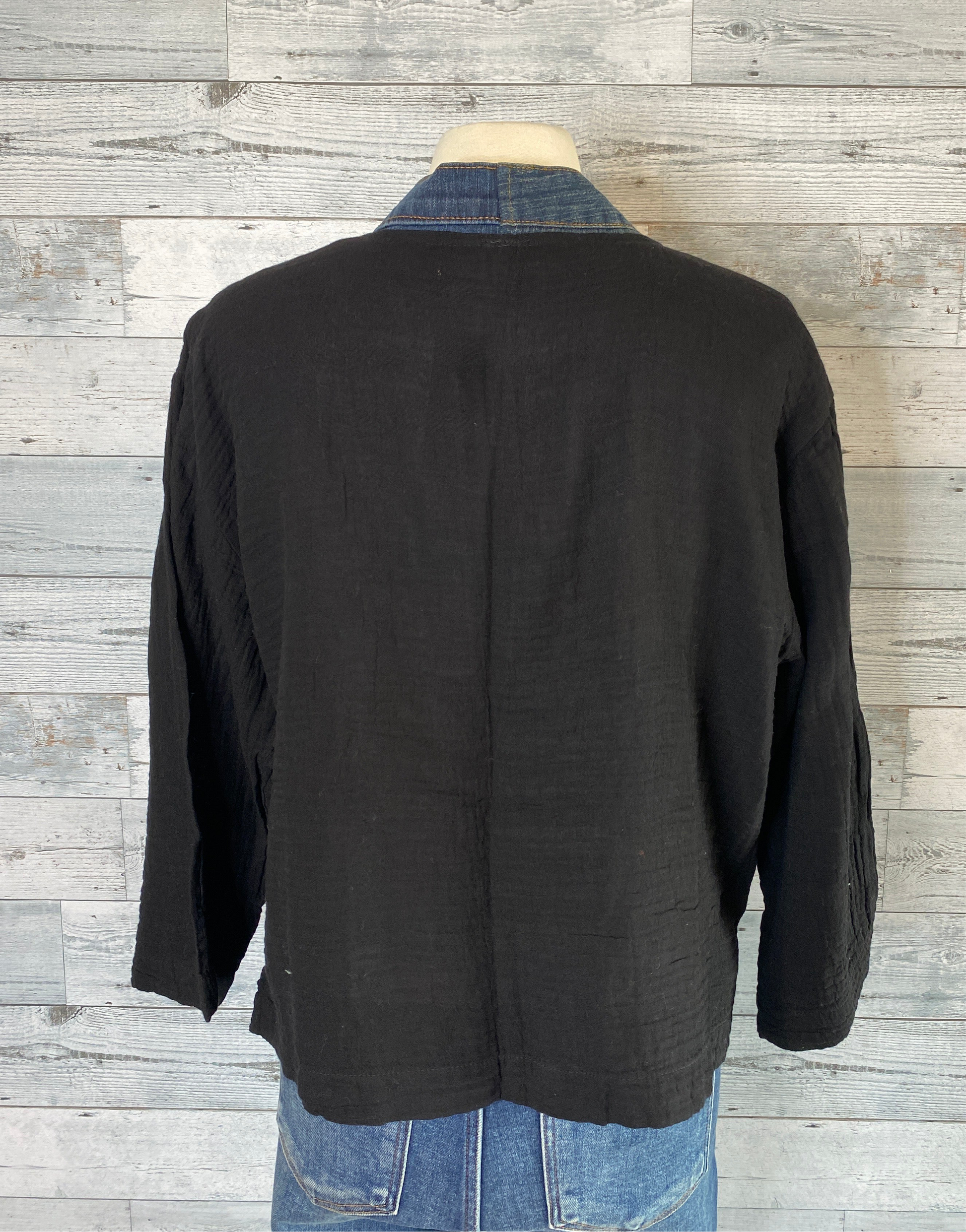 Shannon Passero Gauze & Denim Cardigan