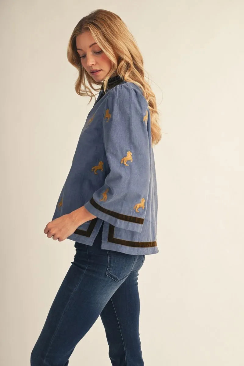 Corduroy Horse Top