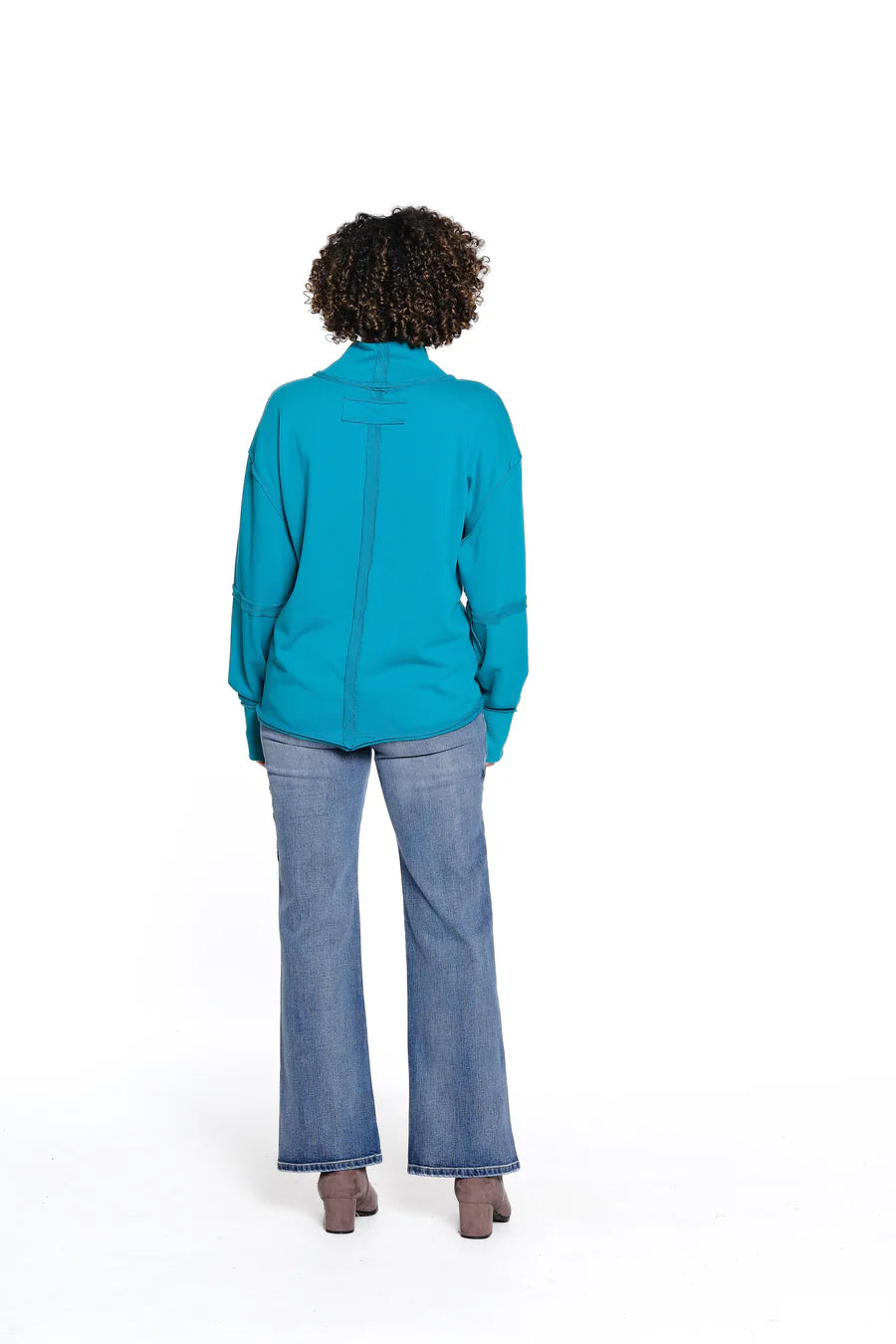 Tru Luxe Green Mock Neck Top