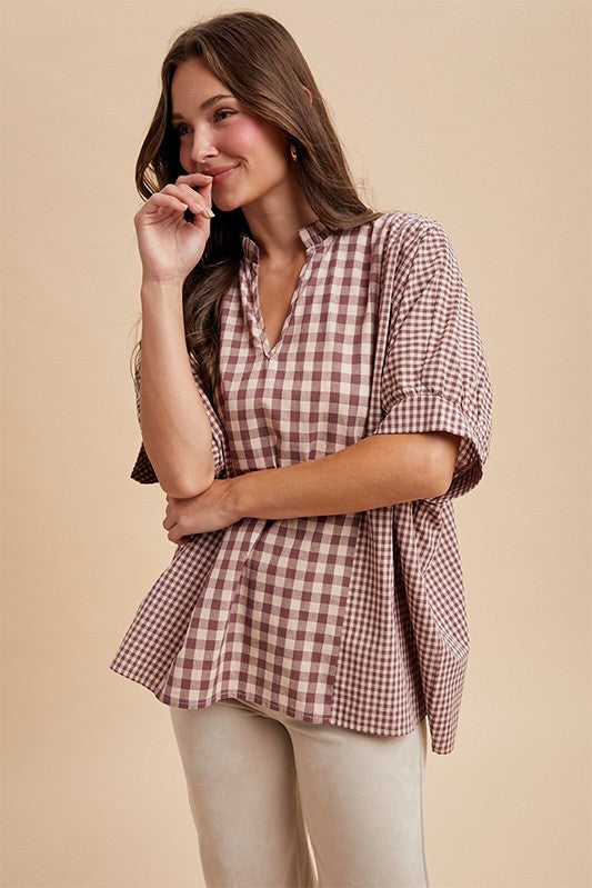 Double Gingham Top