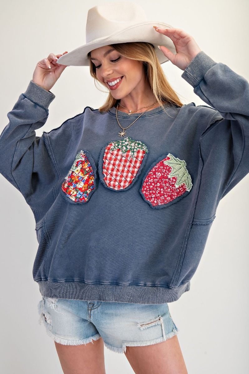 Strawberry Patch Front sweatshirt