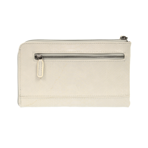 Joy Tina Python Zip Around Wristlet in Oyster