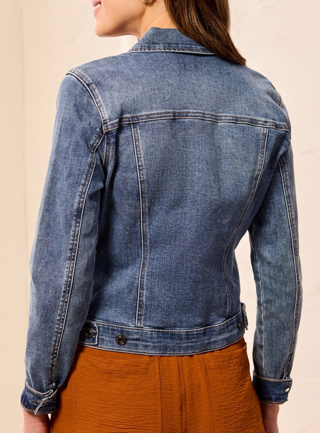 Tribal Classic Denim Jacket With Pockets