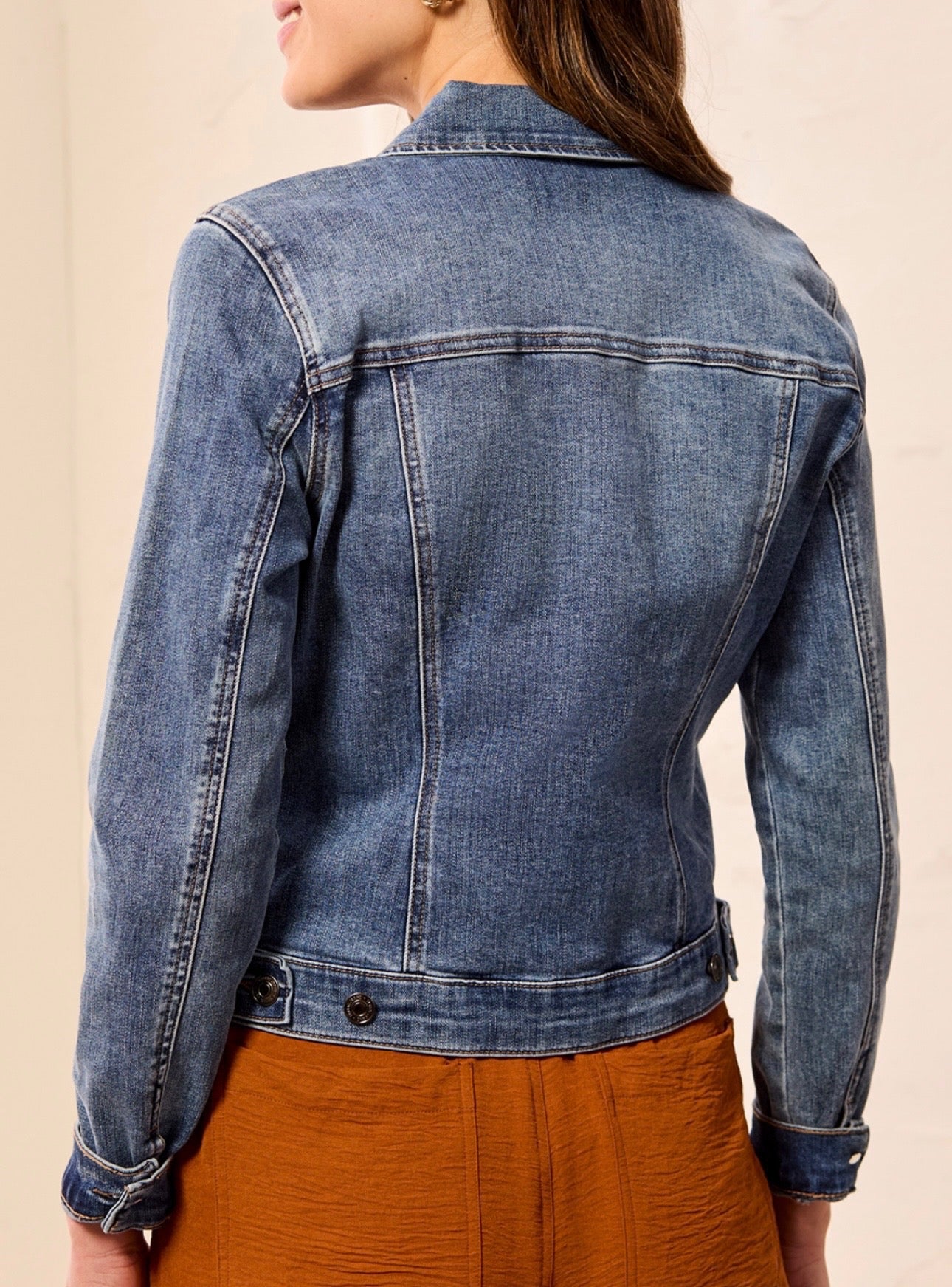 Tribal Classic Denim Jacket With Pockets