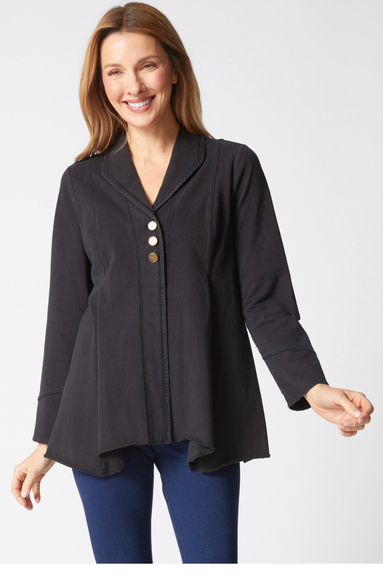 Habitat Stretch Hi-Lo Jacket in Black