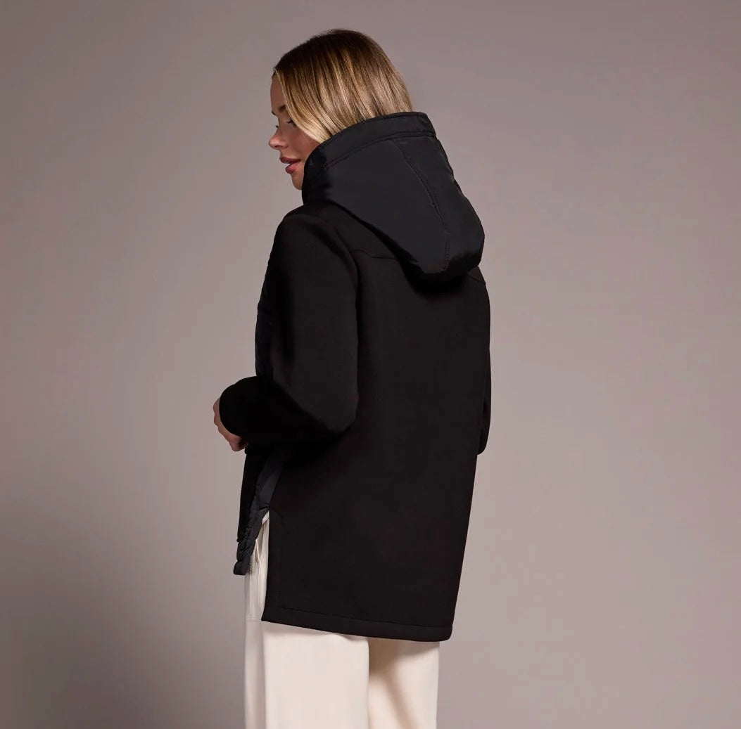Tribal Quilted Combo Puffer Coat