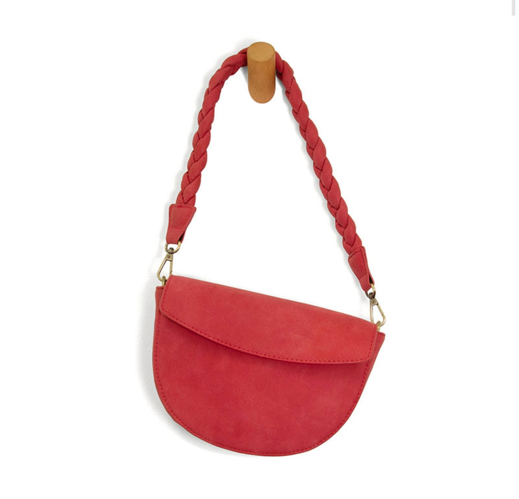 Luna Crescent Bag in Red