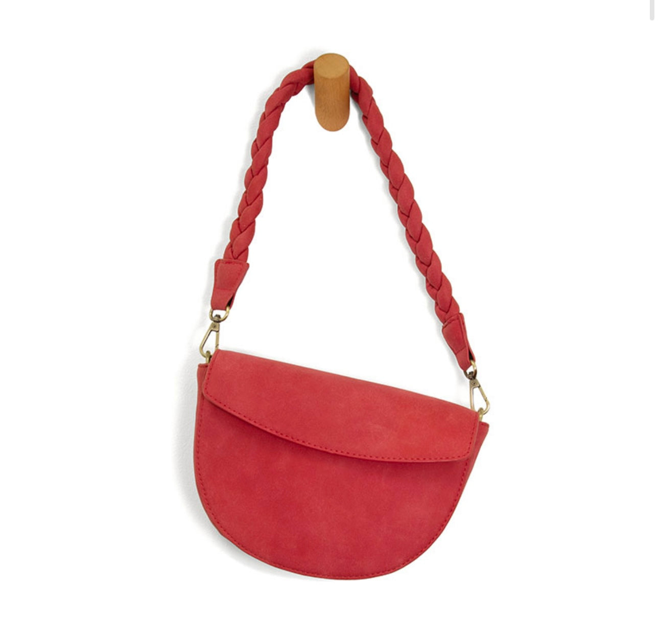 Luna Crescent Bag in Red