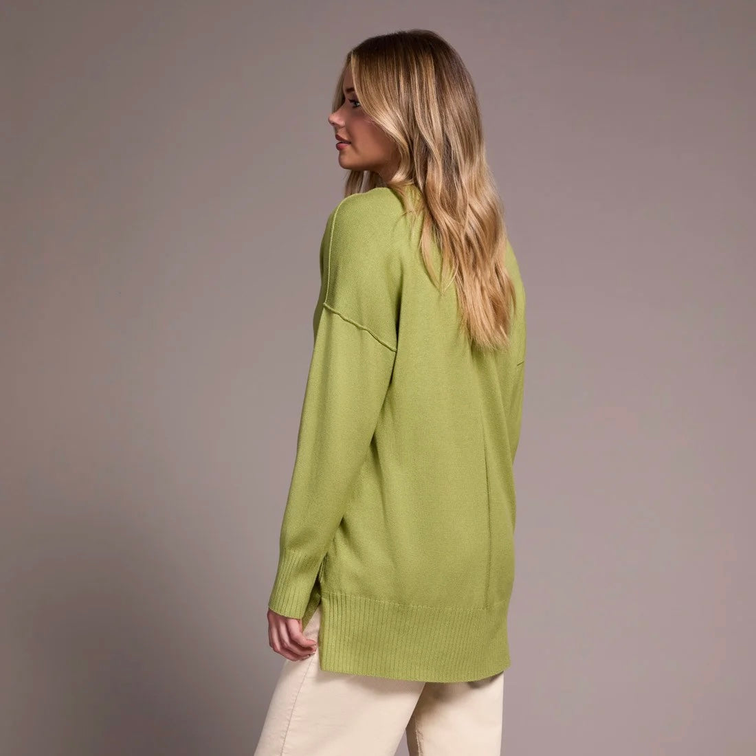 Tribal Wasabi Drop Shoulder Sweater Tunic