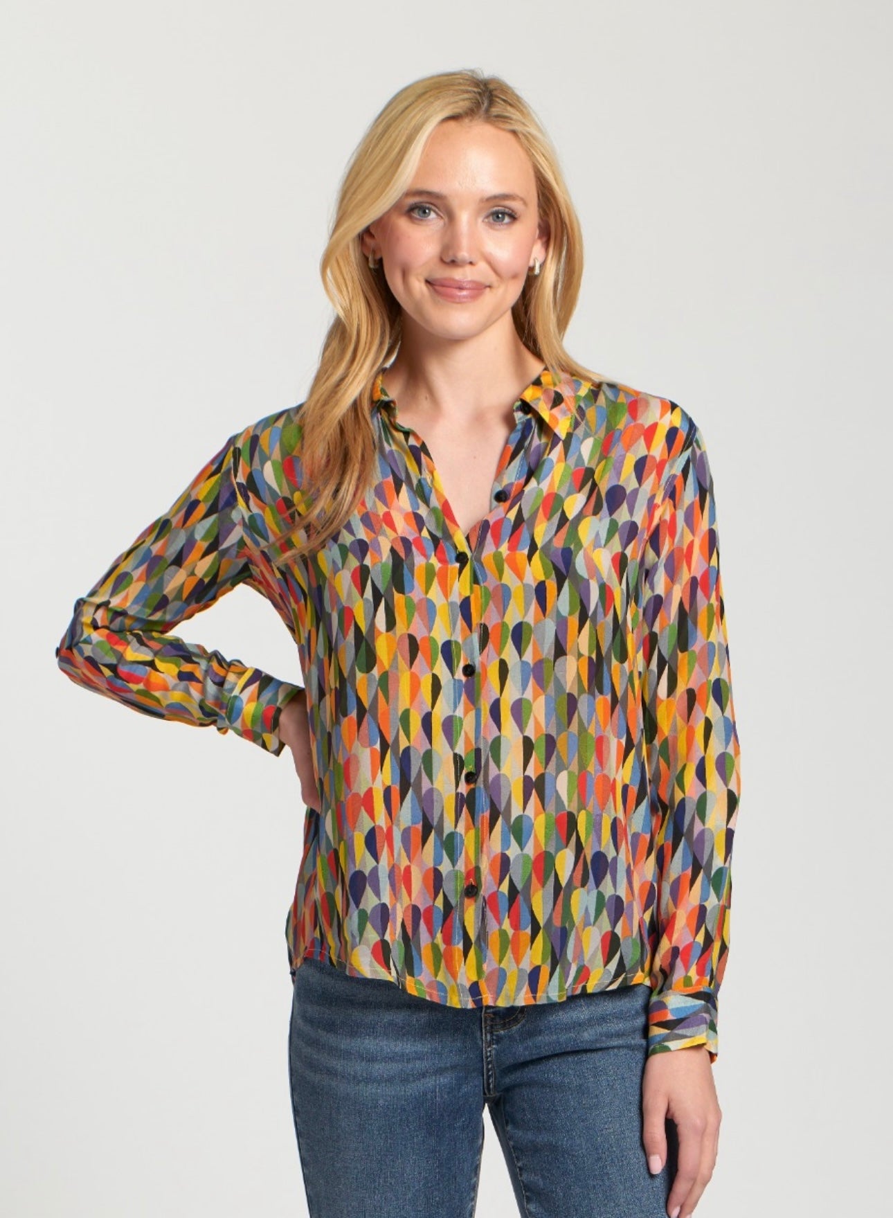 APNY Colorful Print Blouse