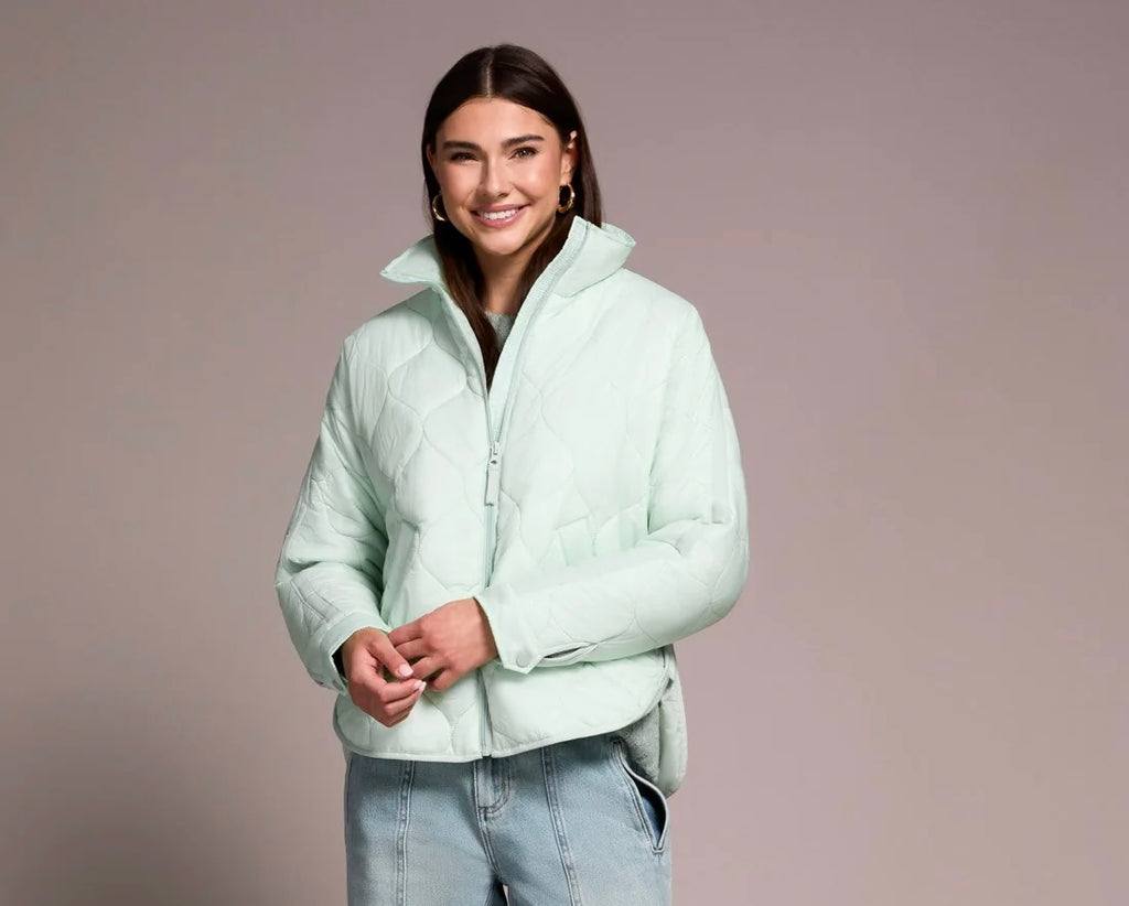 Tribal LIGHTWEIGHT DROP SHOULDER QUILTED PUFFER