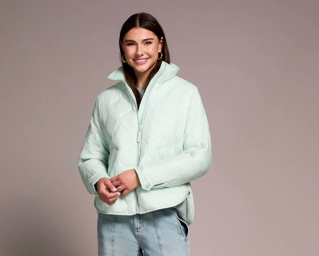Tribal LIGHTWEIGHT DROP SHOULDER QUILTED PUFFER