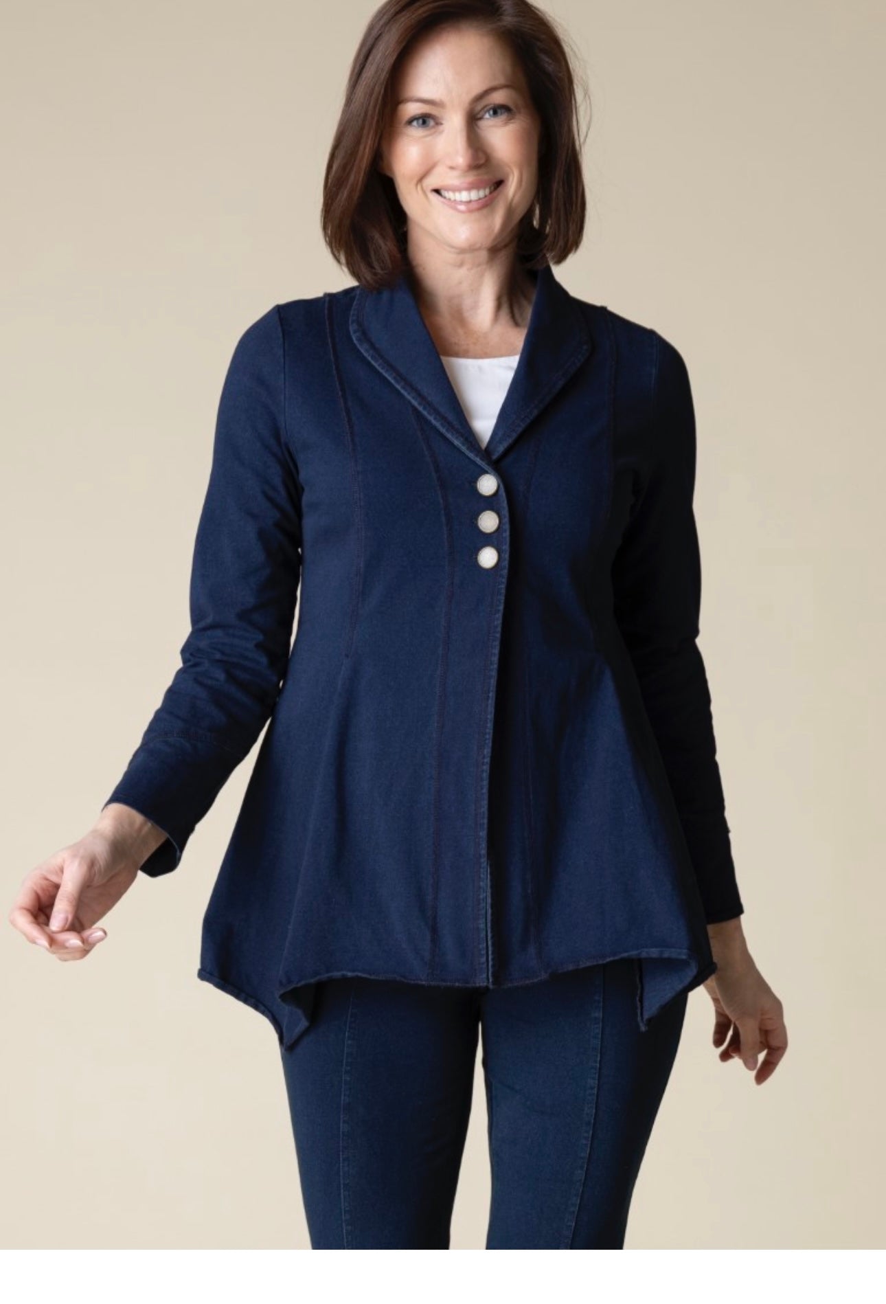 Habitat Stretch Hi-Lo Jacket in Indigo