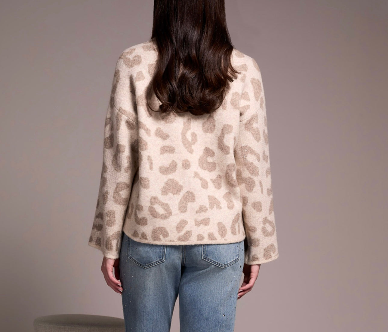Tribal Sequin Animal Print Sweater