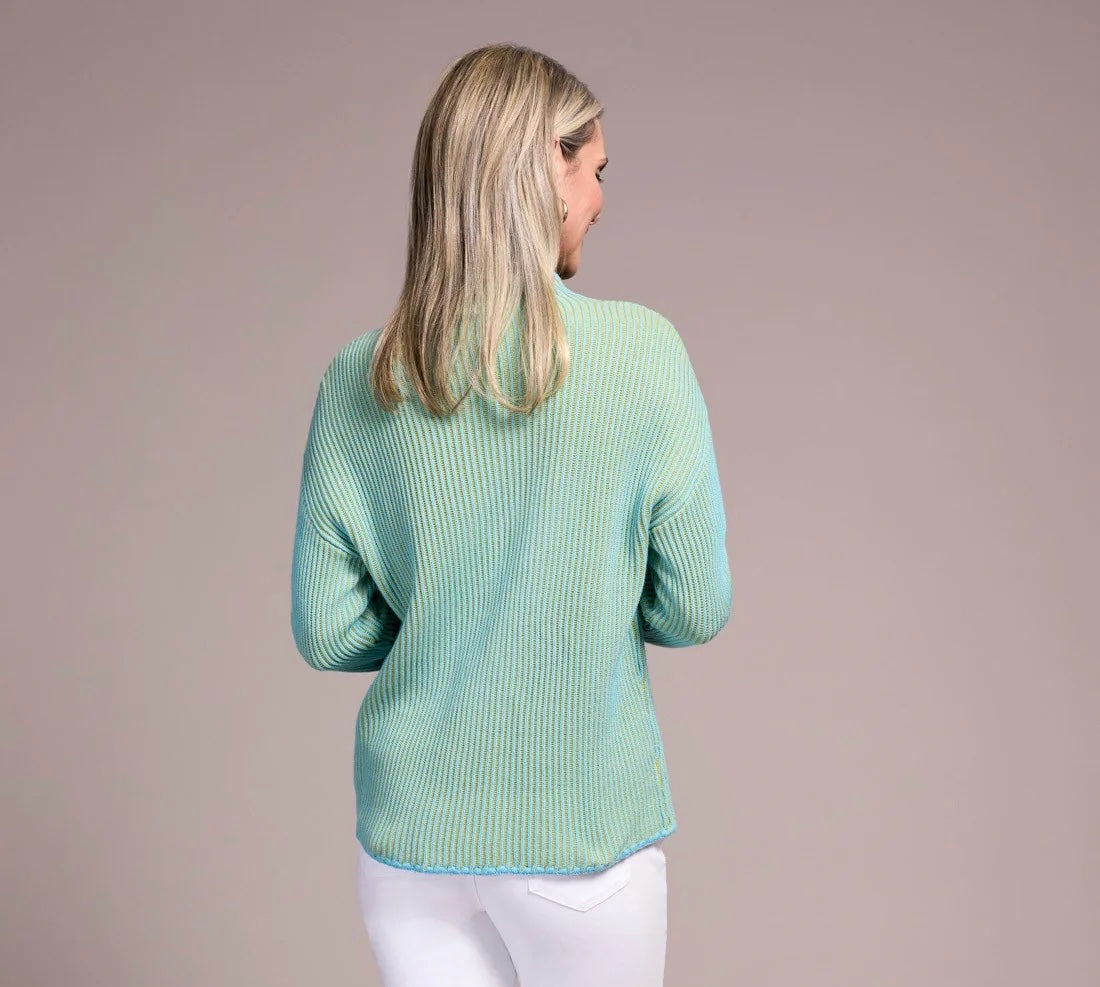 Tribal Mock Neck Sweater