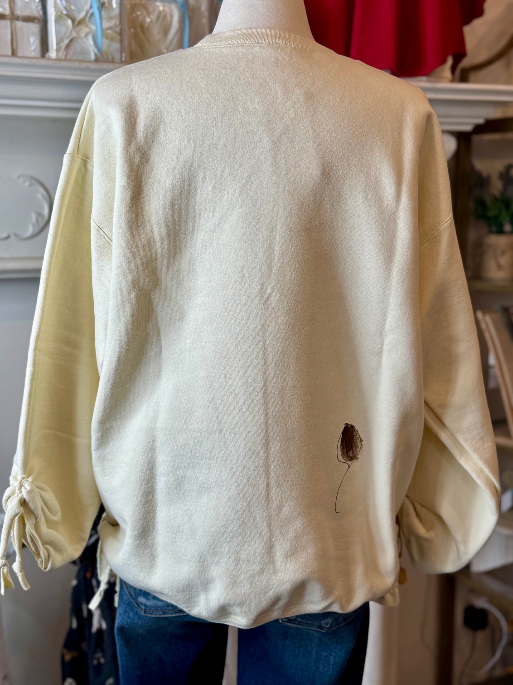 Painted Double Flower Sweatshirt