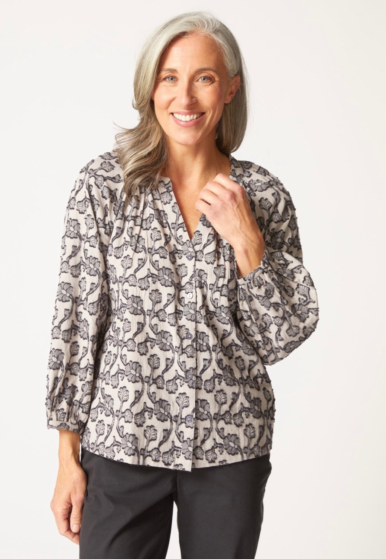 Habitat Floral Button Front Blouse