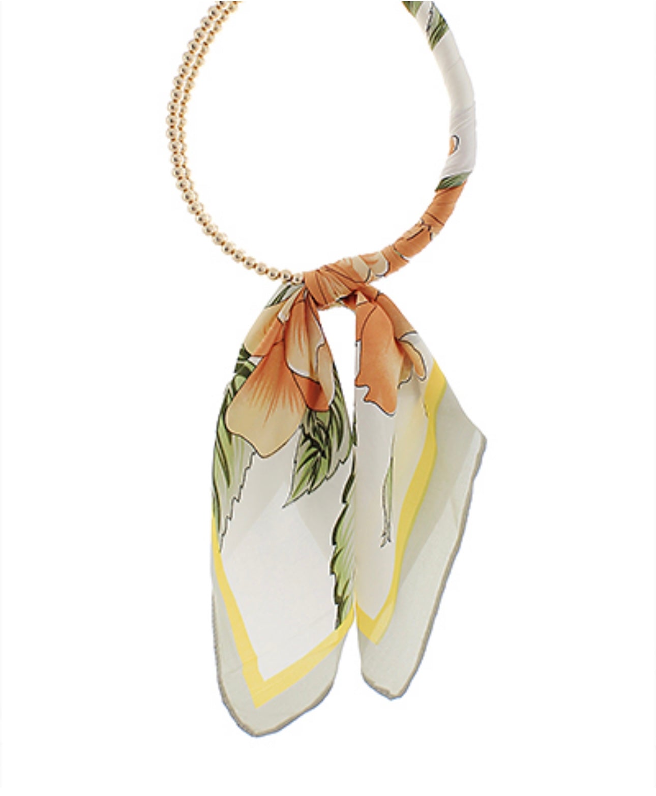 Scarf Necklace in Sage