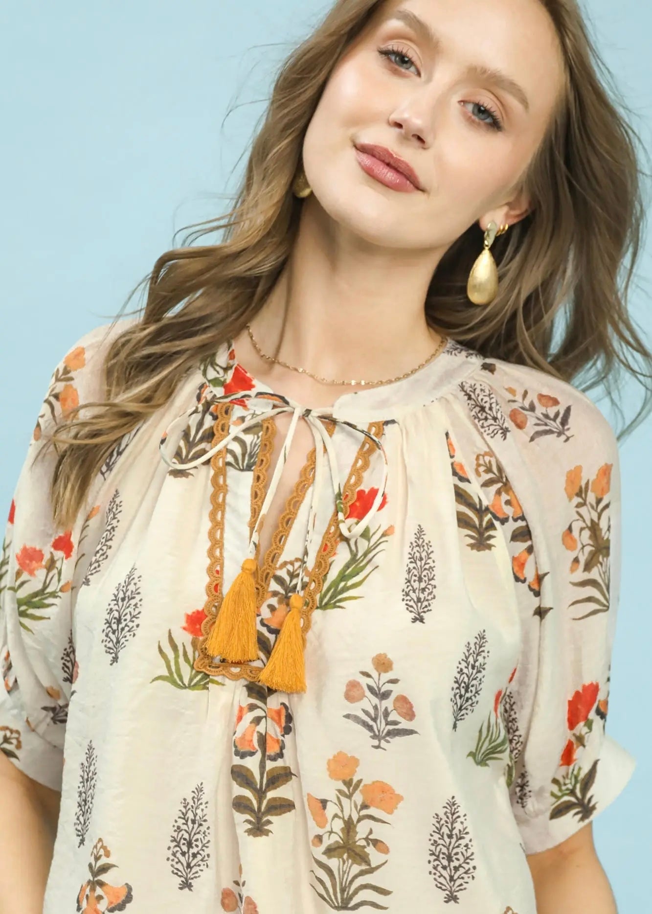 Floral print blouse