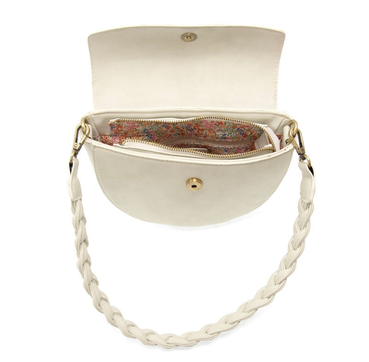 Luna Crescent Bag in White