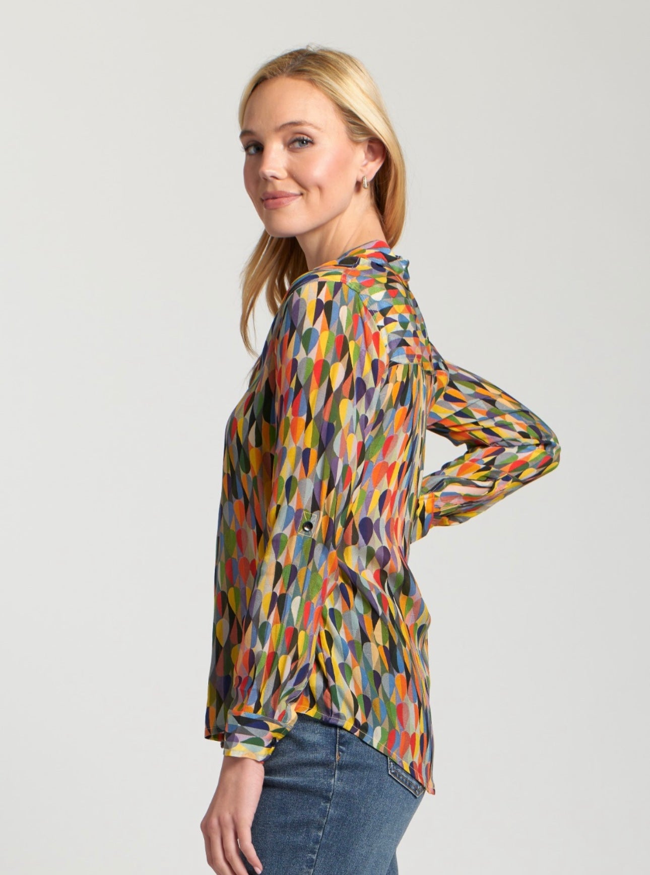 APNY Colorful Print Blouse