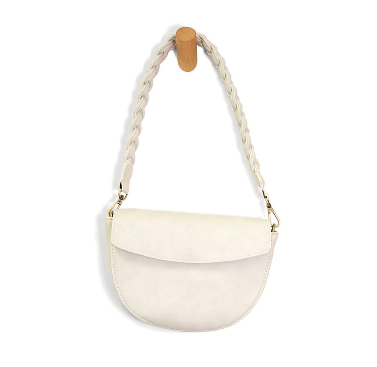 Luna Crescent Bag in White