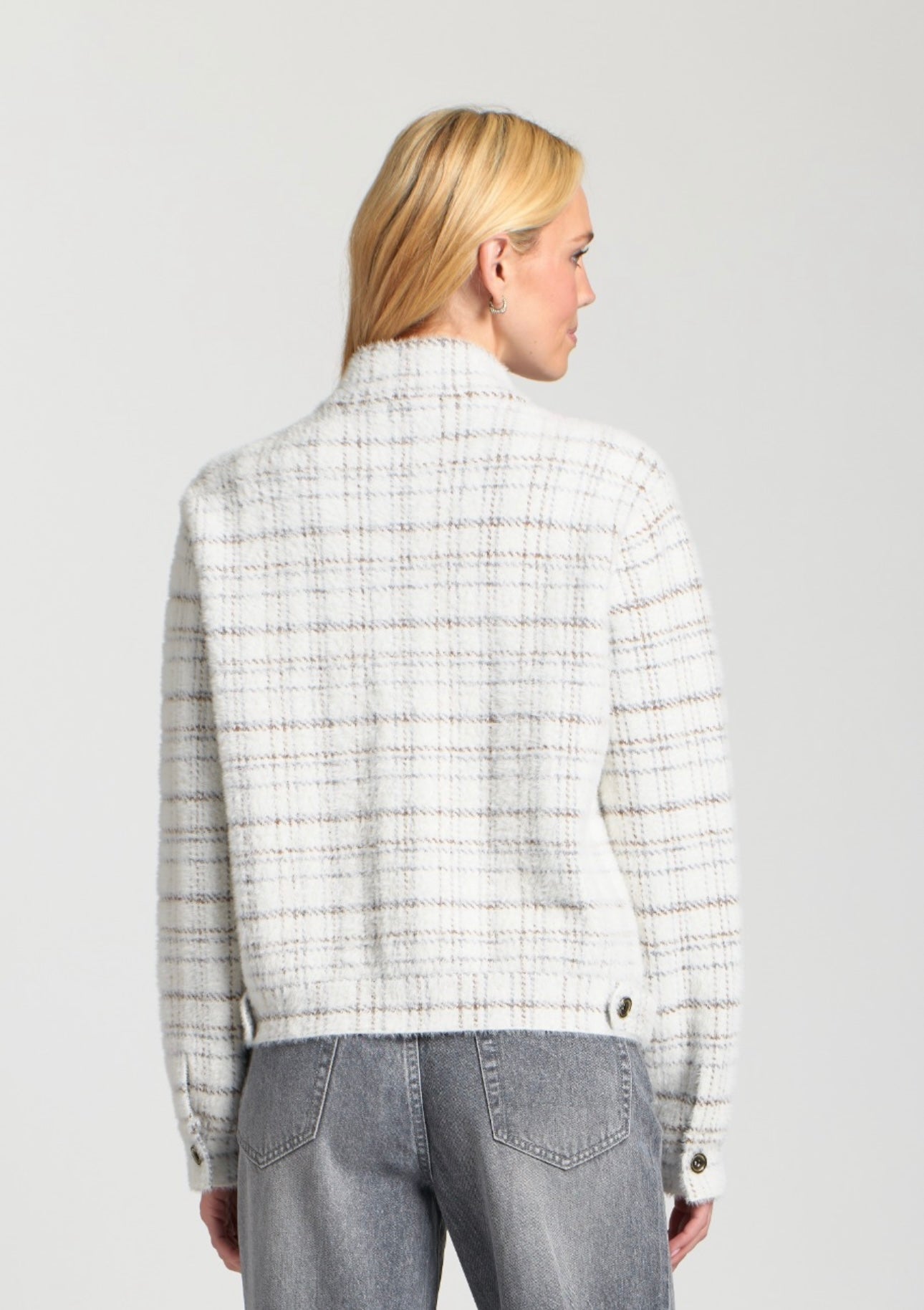APNY Plaid Knit Jacket