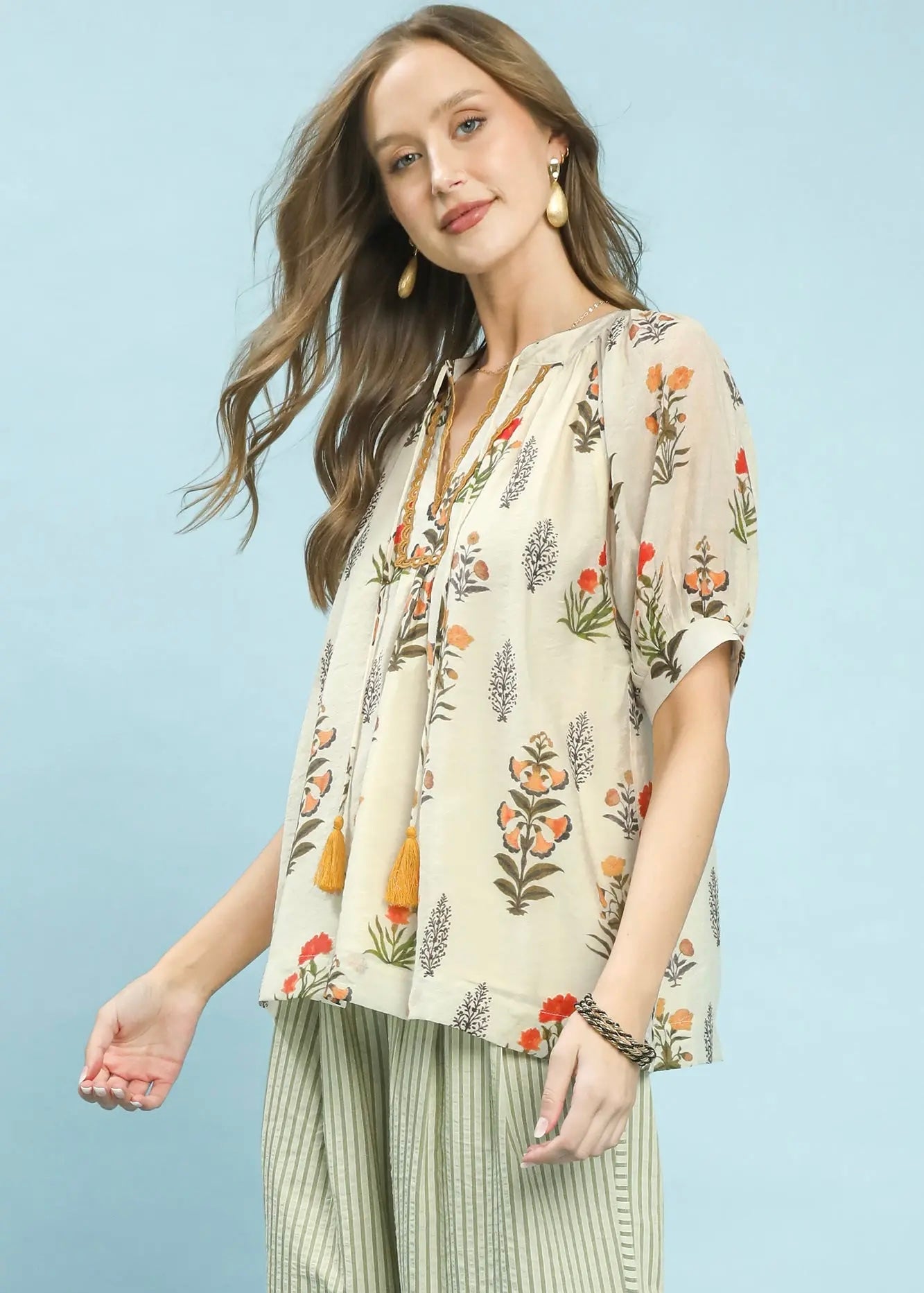 Floral print blouse